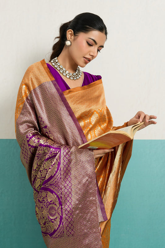 Yellow Woven Silk Saree-SAR12523_2_SareeButa.com