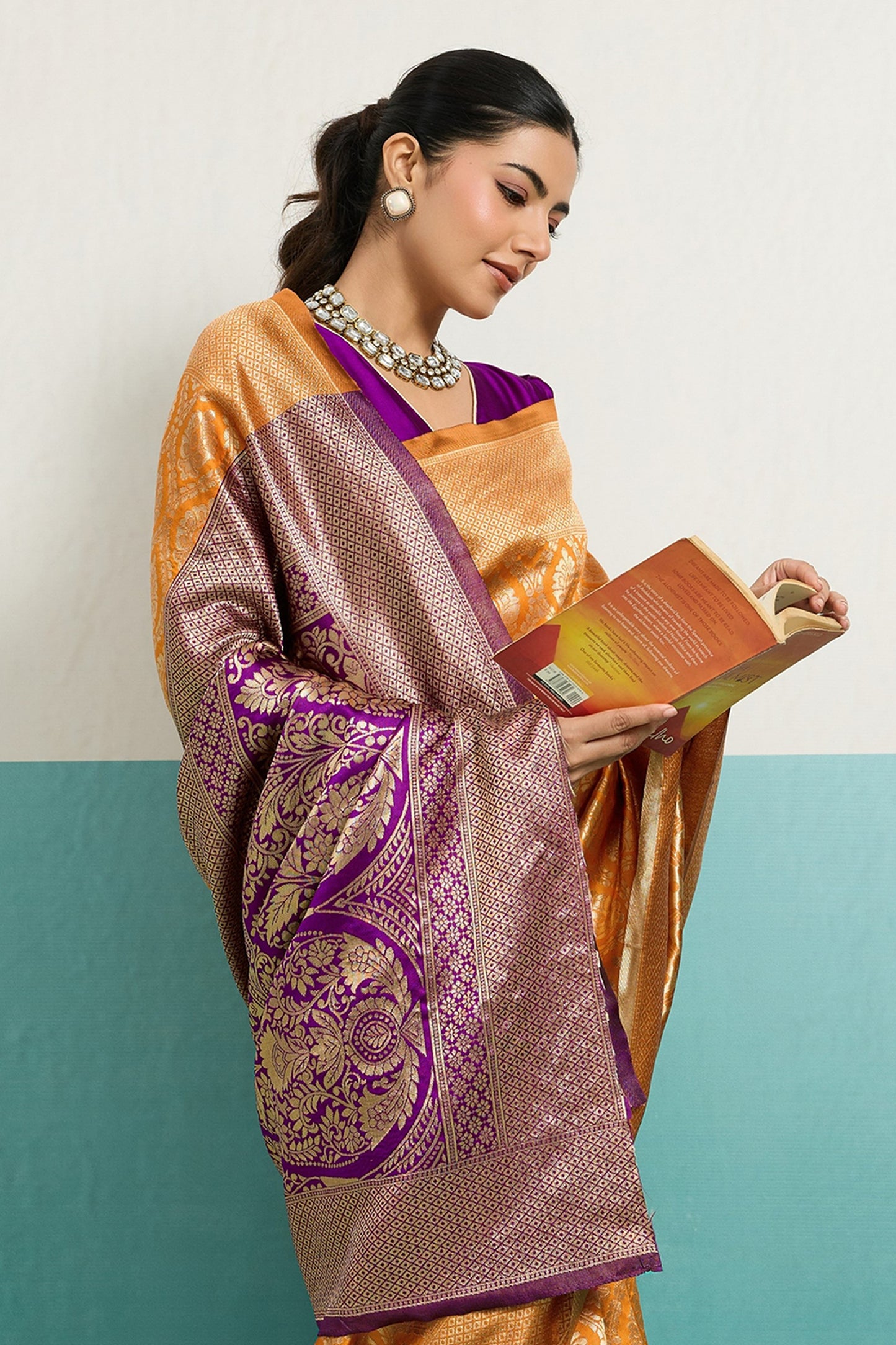 Yellow Woven Silk Saree-SAR12523_4_SareeButa.com
