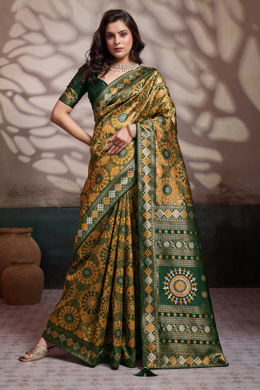 Yellow Woven Silk Saree-SAR12549_1_SareeButa.com
