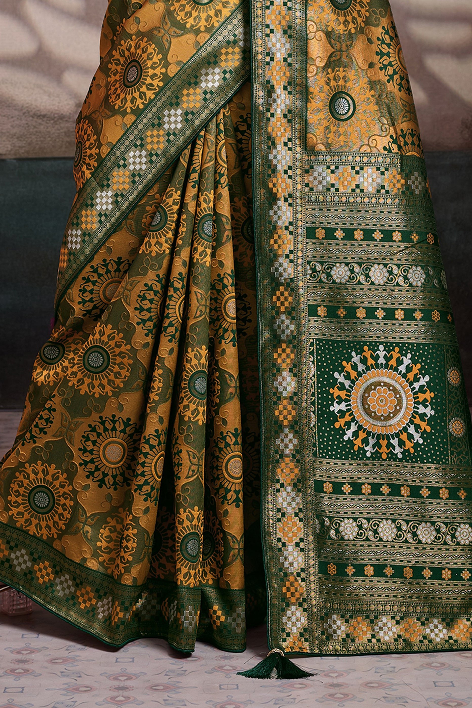 Yellow Woven Silk Saree-SAR12549_5_SareeButa.com