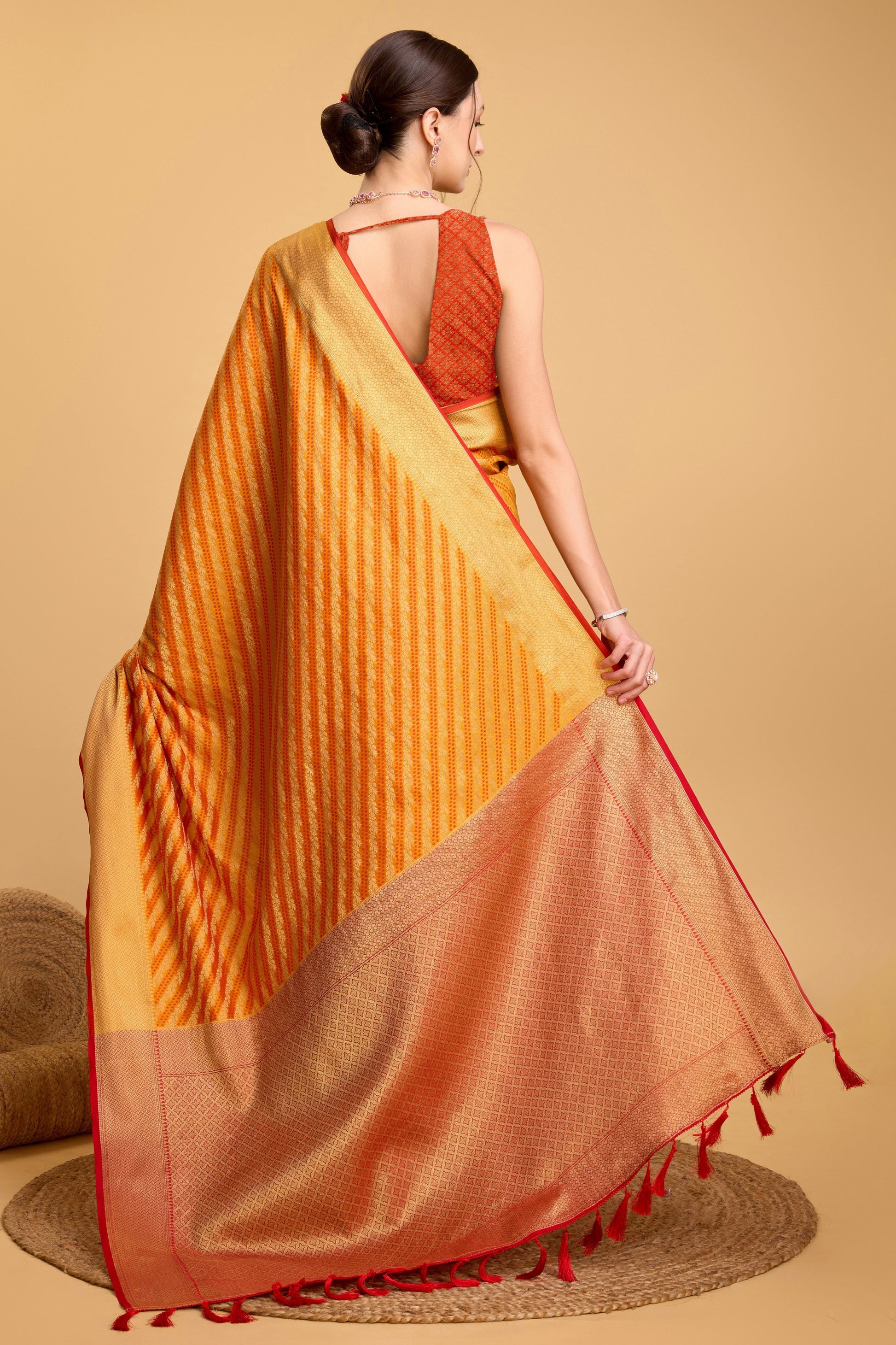 Yellow Woven Silk Saree-ZB133119_3_SareeButa.com