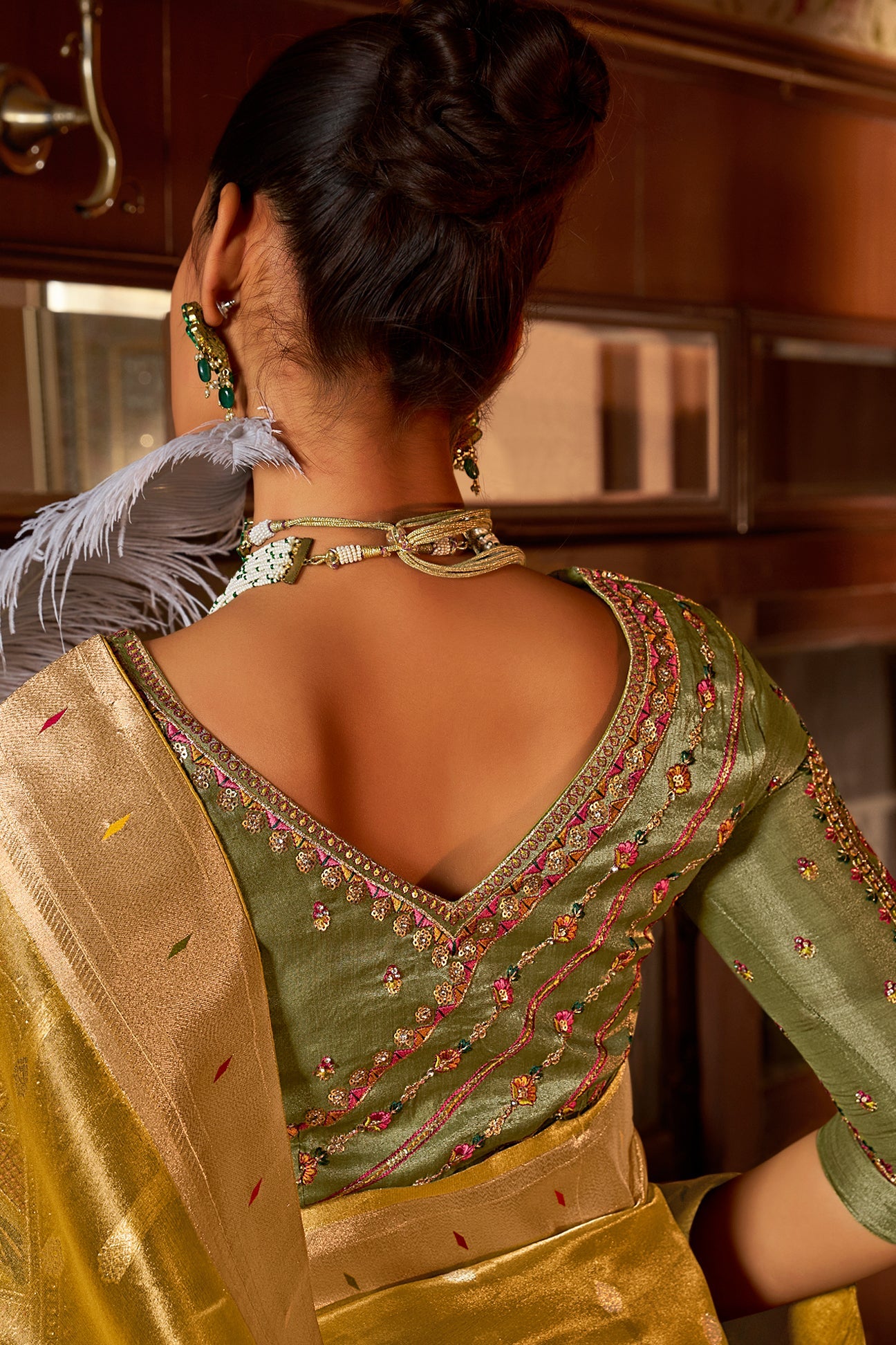 Yellow Woven Tissue Paithani Saree-ZB134645_3_SareeButa.com