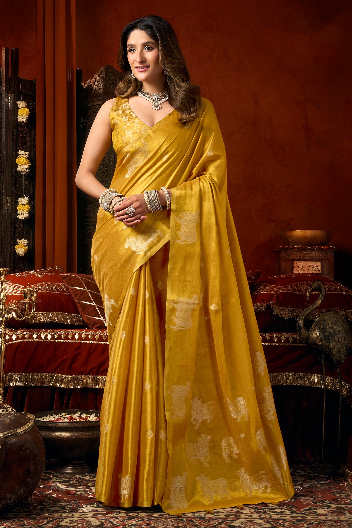 Yellow Woven Tissue Saree-SAR12724_1_SareeButa.com