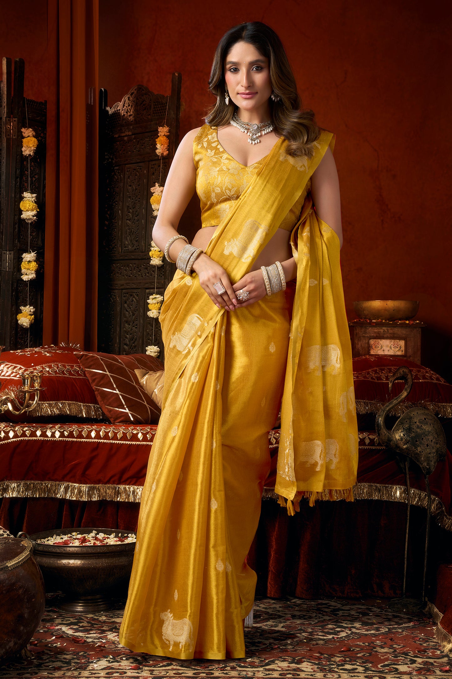 Yellow Woven Tissue Saree-SAR12724_3_SareeButa.com