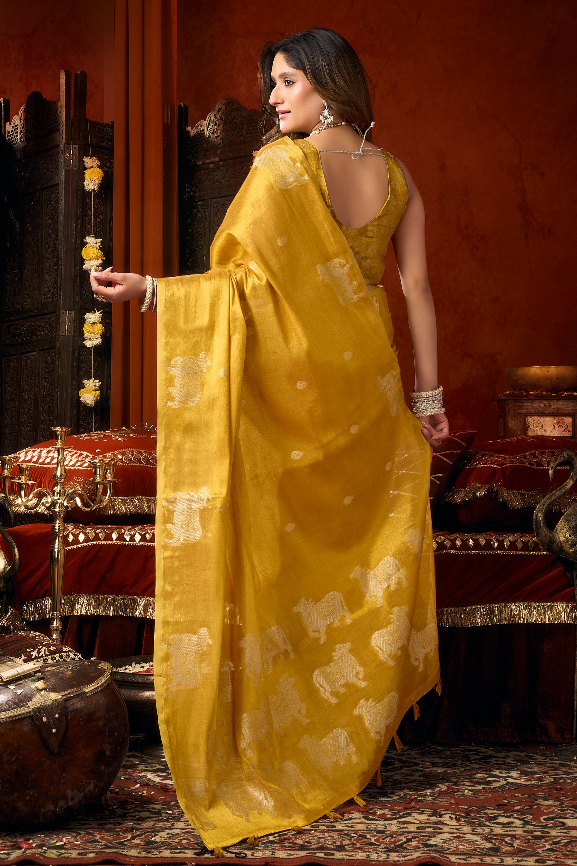 Yellow Woven Tissue Saree-SAR12724_5_SareeButa.com
