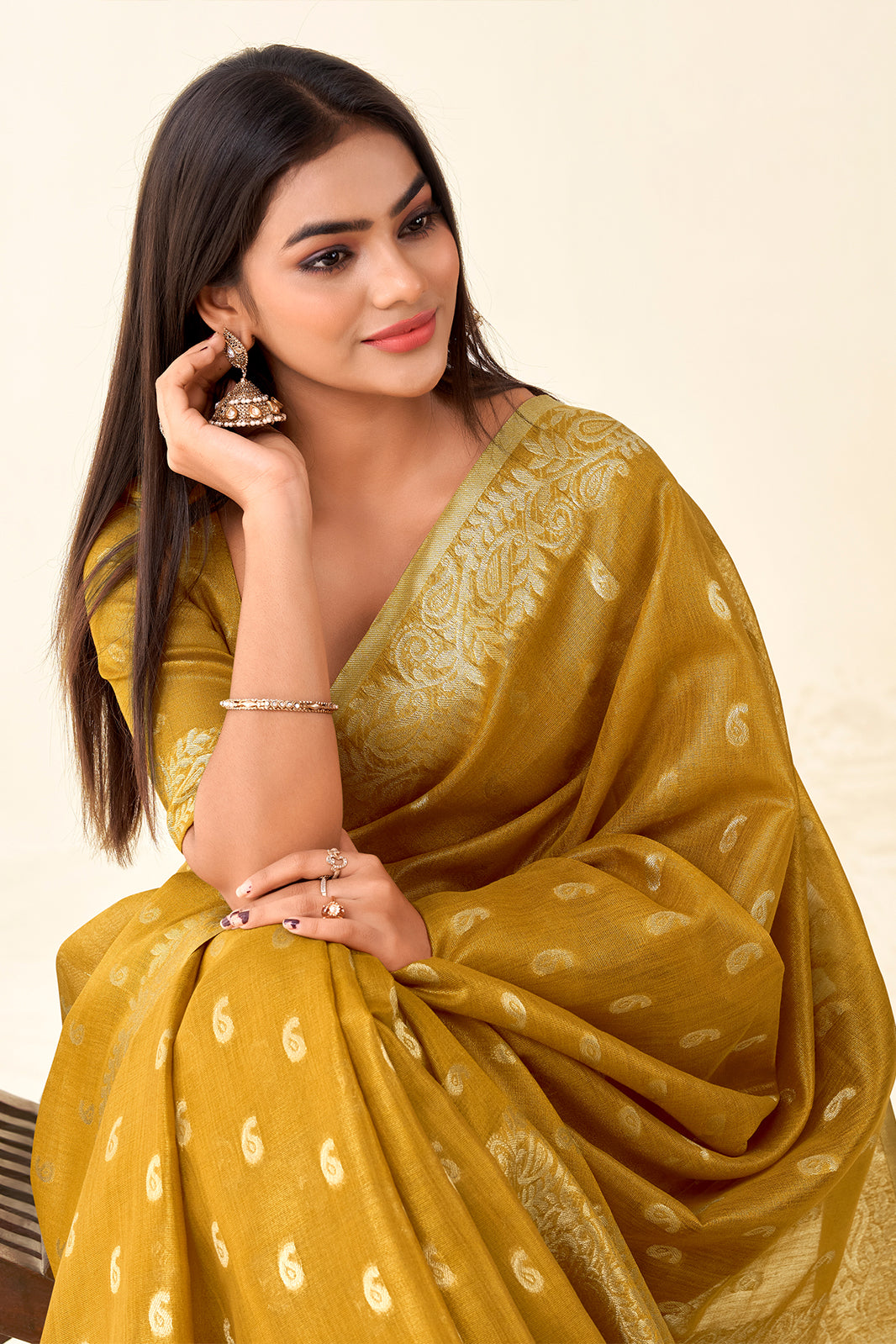 Yellow Woven Tissue Silk Saree-SAR10004_2_SareeButa.com