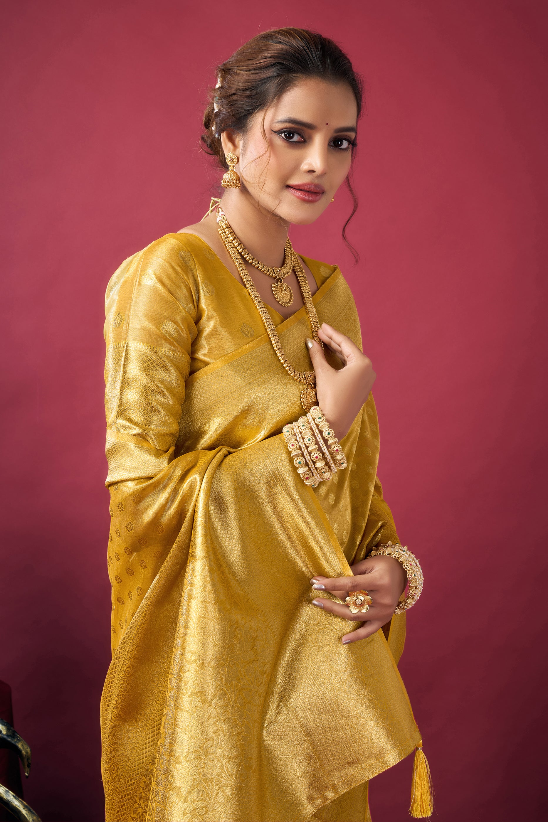 Yellow Woven Tissue Silk Saree-SAR12612_2_SareeButa.com