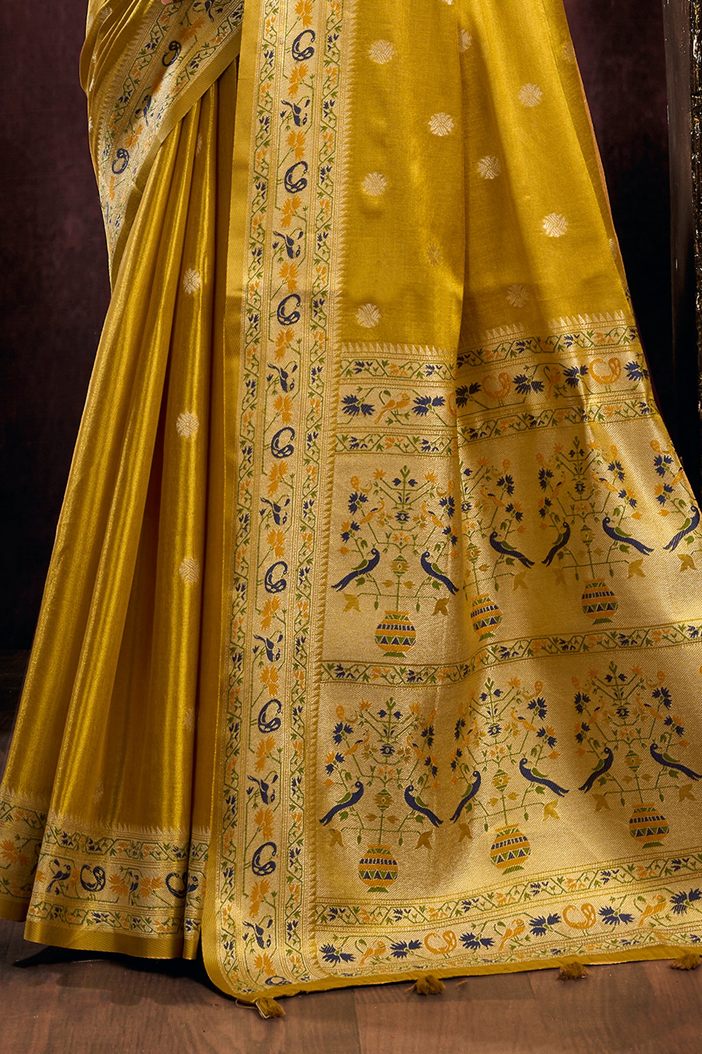 Yellow Woven Tissue Silk Saree-SAR13190_7_SareeButa.com