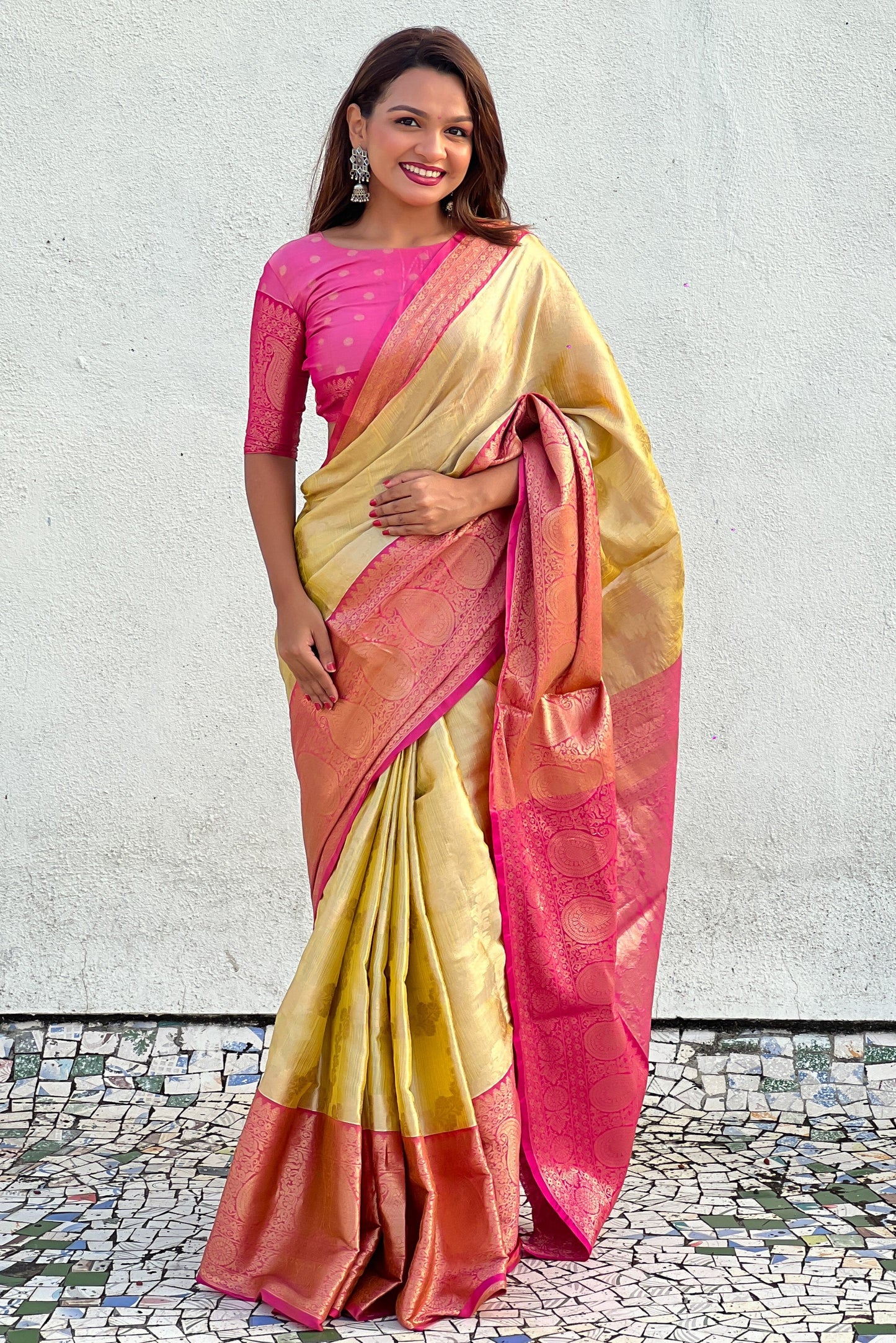 Yellow Woven Tissue Silk Saree-ZB133081_1_SareeButa.Com