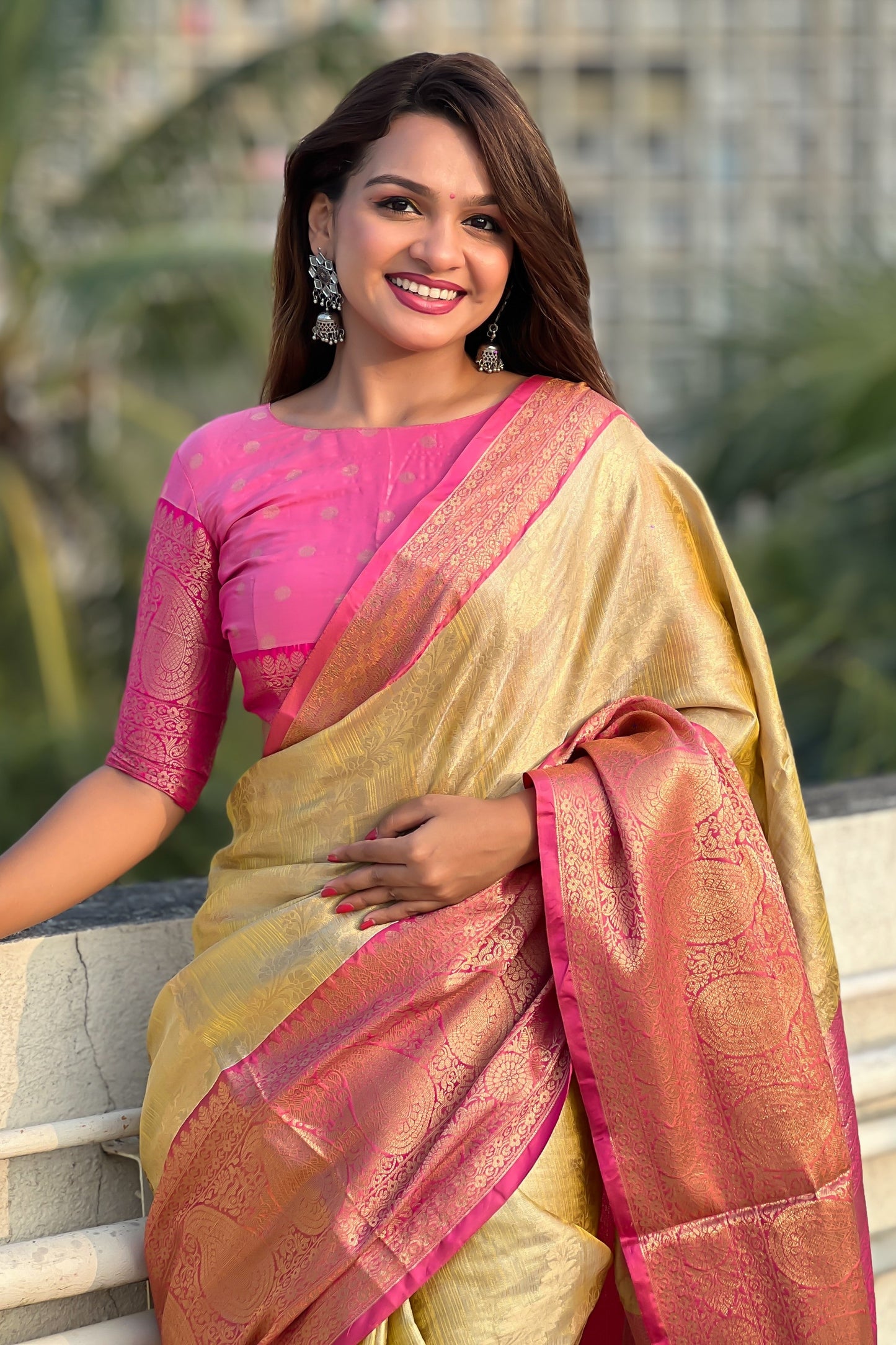 Yellow Woven Tissue Silk Saree-ZB133081_3_SareeButa.Com