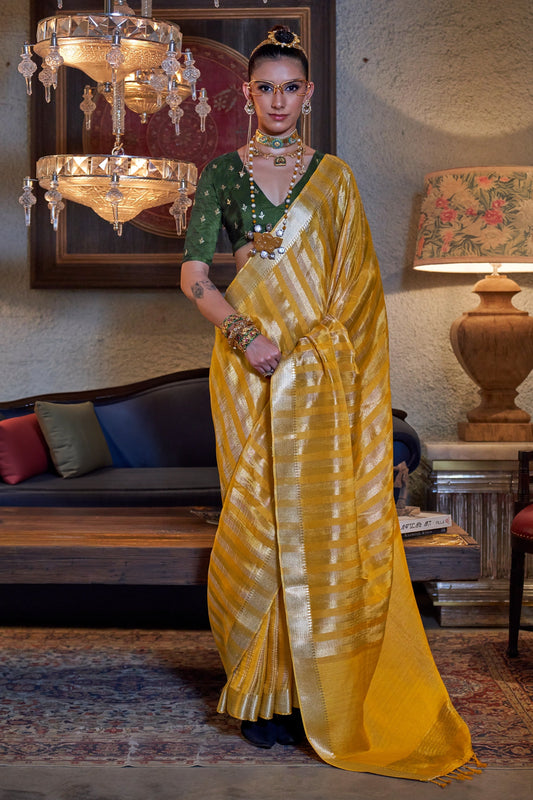 Yellow Woven Viscose Saree-SAR11475_1_SareeButa.com