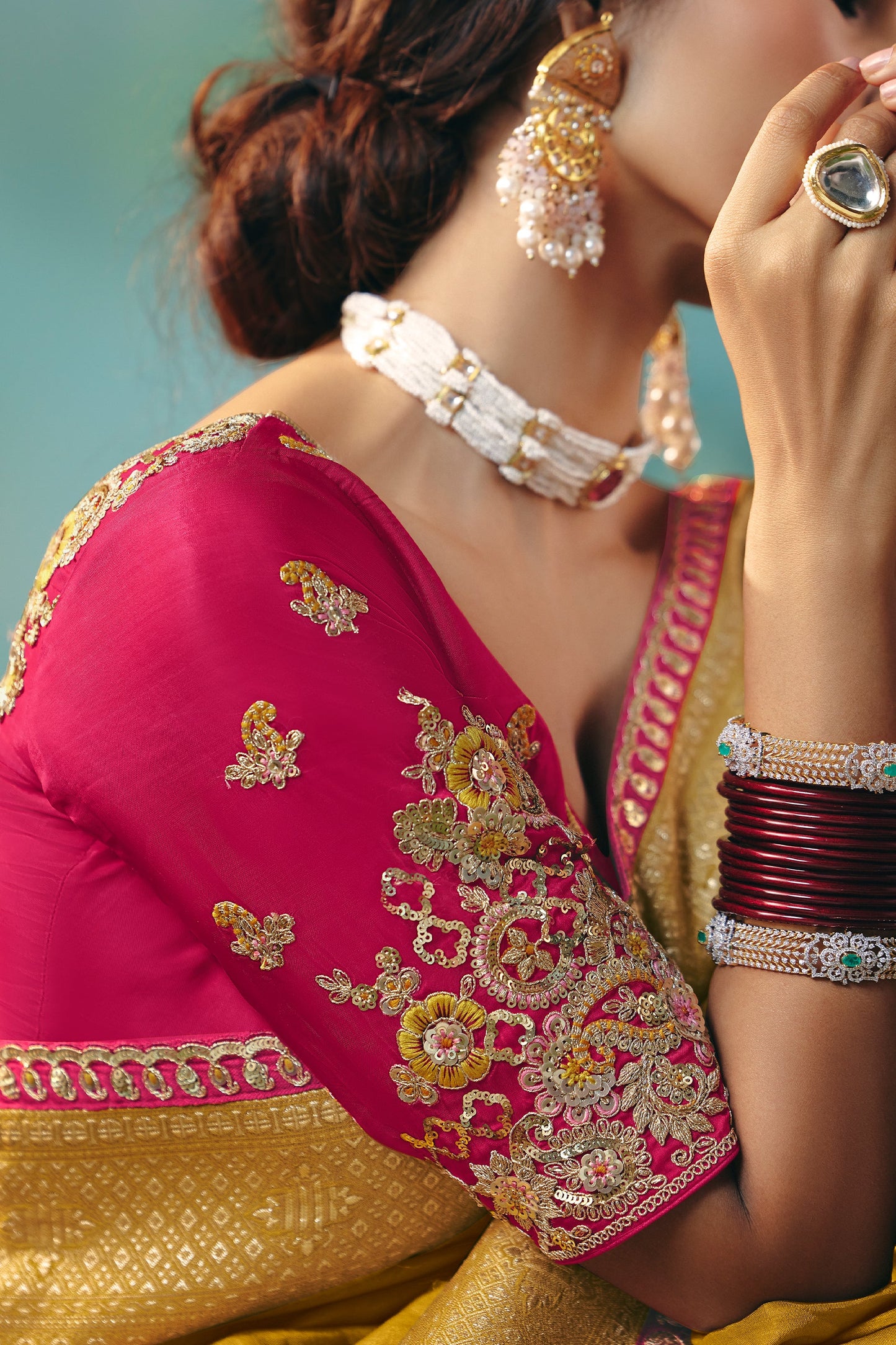 Yellow Woven Viscose Silk Banarasi Saree-SAR10573_2_SareeButa.com