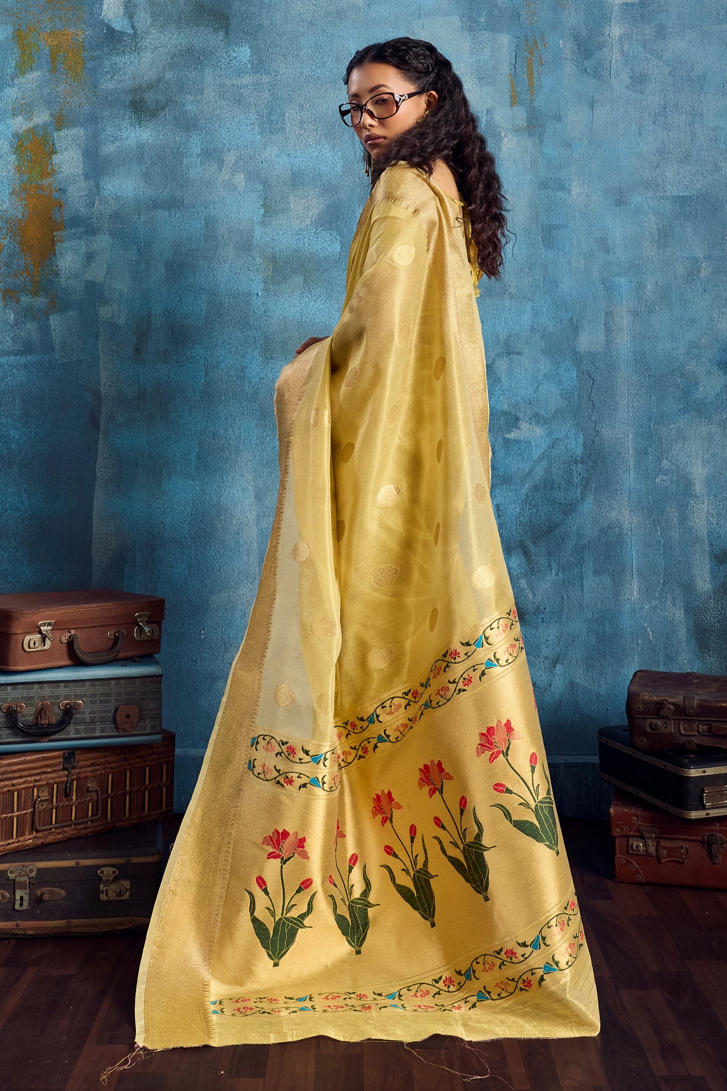 Yellow Woven Zari Tissue Saree-SAR12351_4_SareeButa.com
