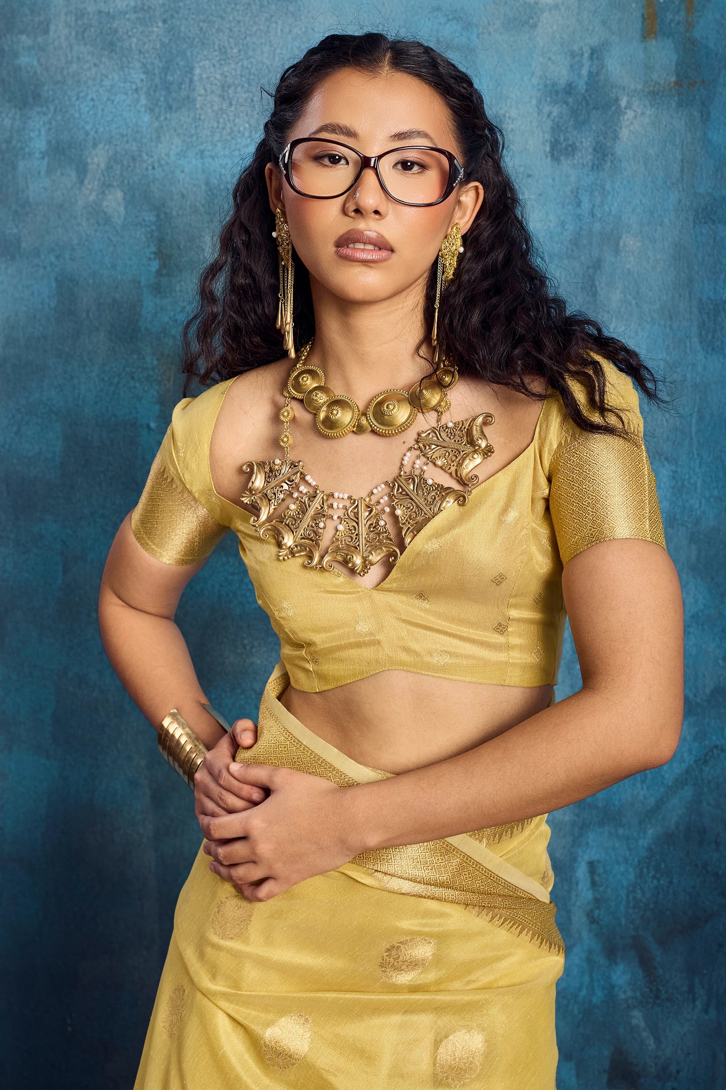 Yellow Woven Zari Tissue Saree-SAR12351_5_SareeButa.com