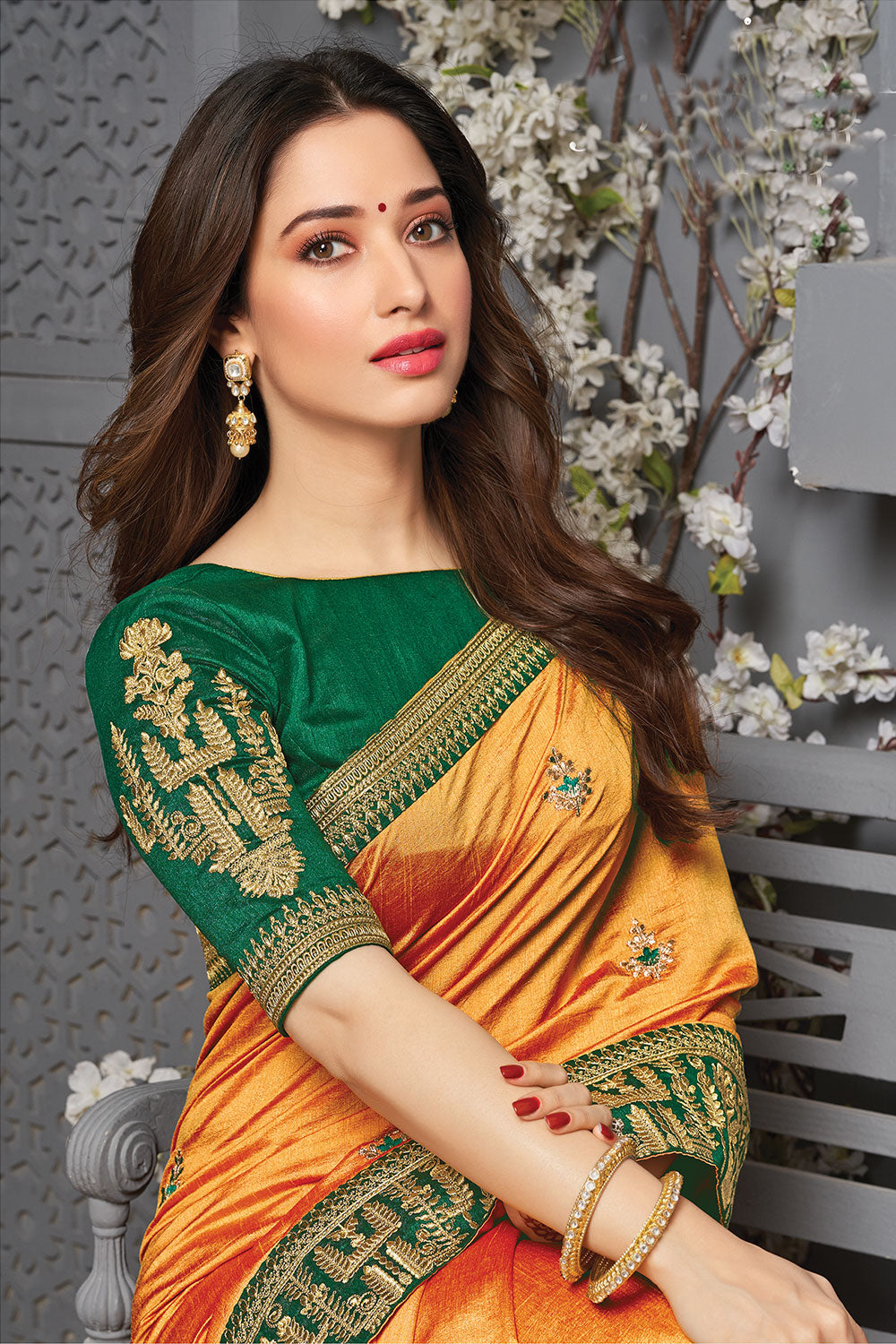 orange-embroidered-saree-zb132546_2_SareeButa.com