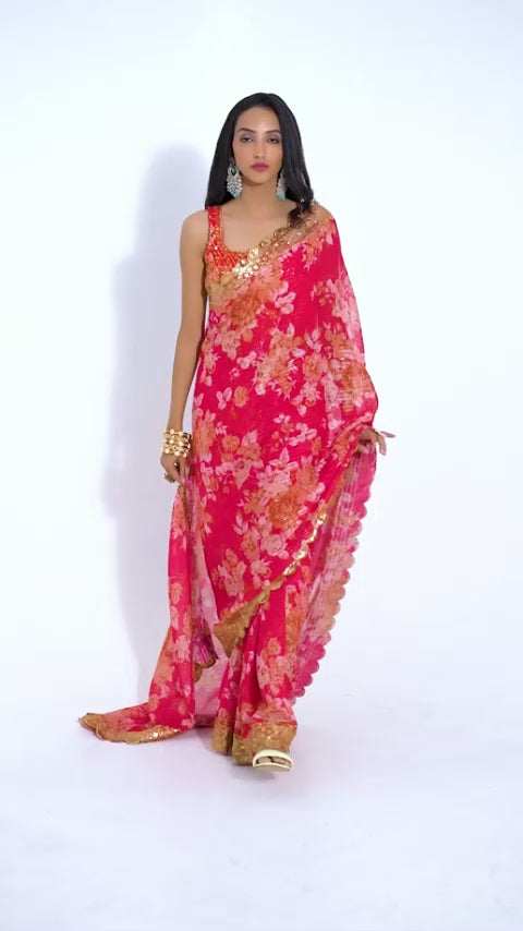 red-embroidered-organza-saree-zb131755