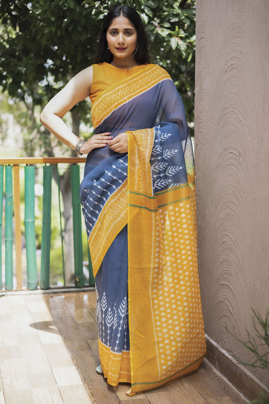 blue-linen-saree-zb130379_1_SareeButa.com