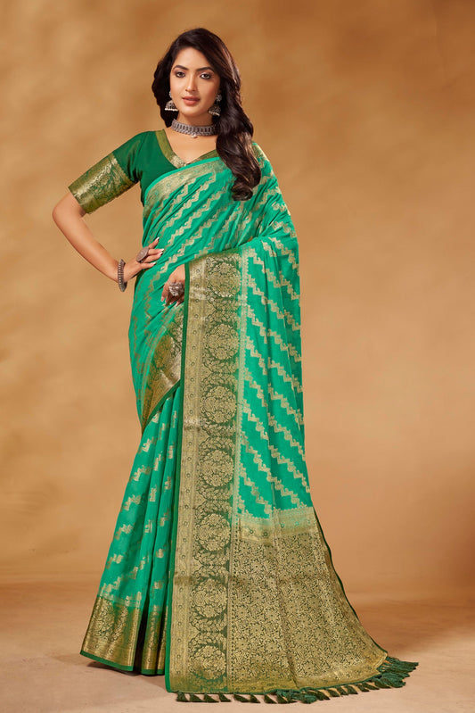 green-georgette-banarasi-saree-zb130295_1_SareeButa.com