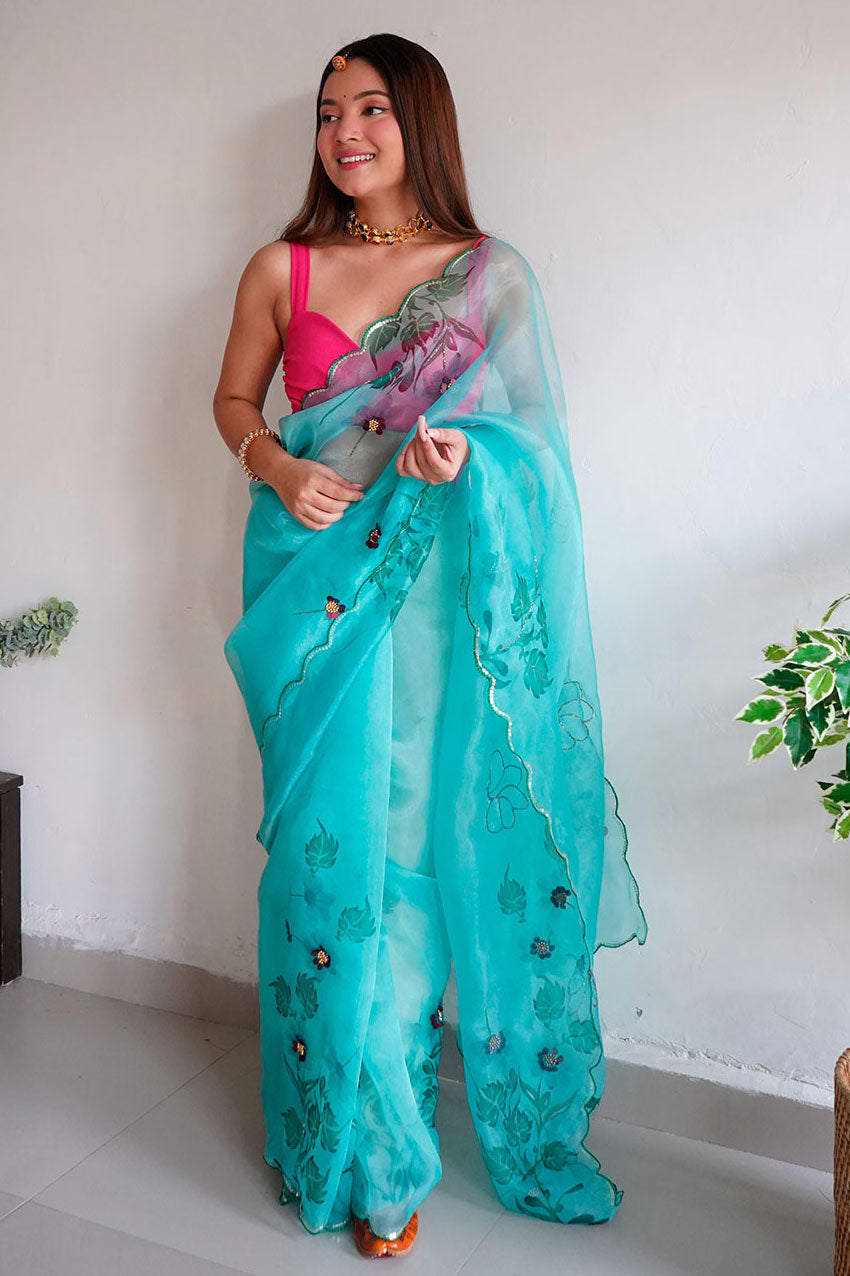 green-organza-saree-zb130332_1_SareeButa.com