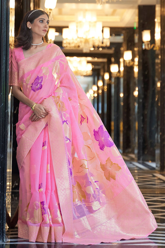 pink-linen-saree-zb140099_1_SareeButa.com