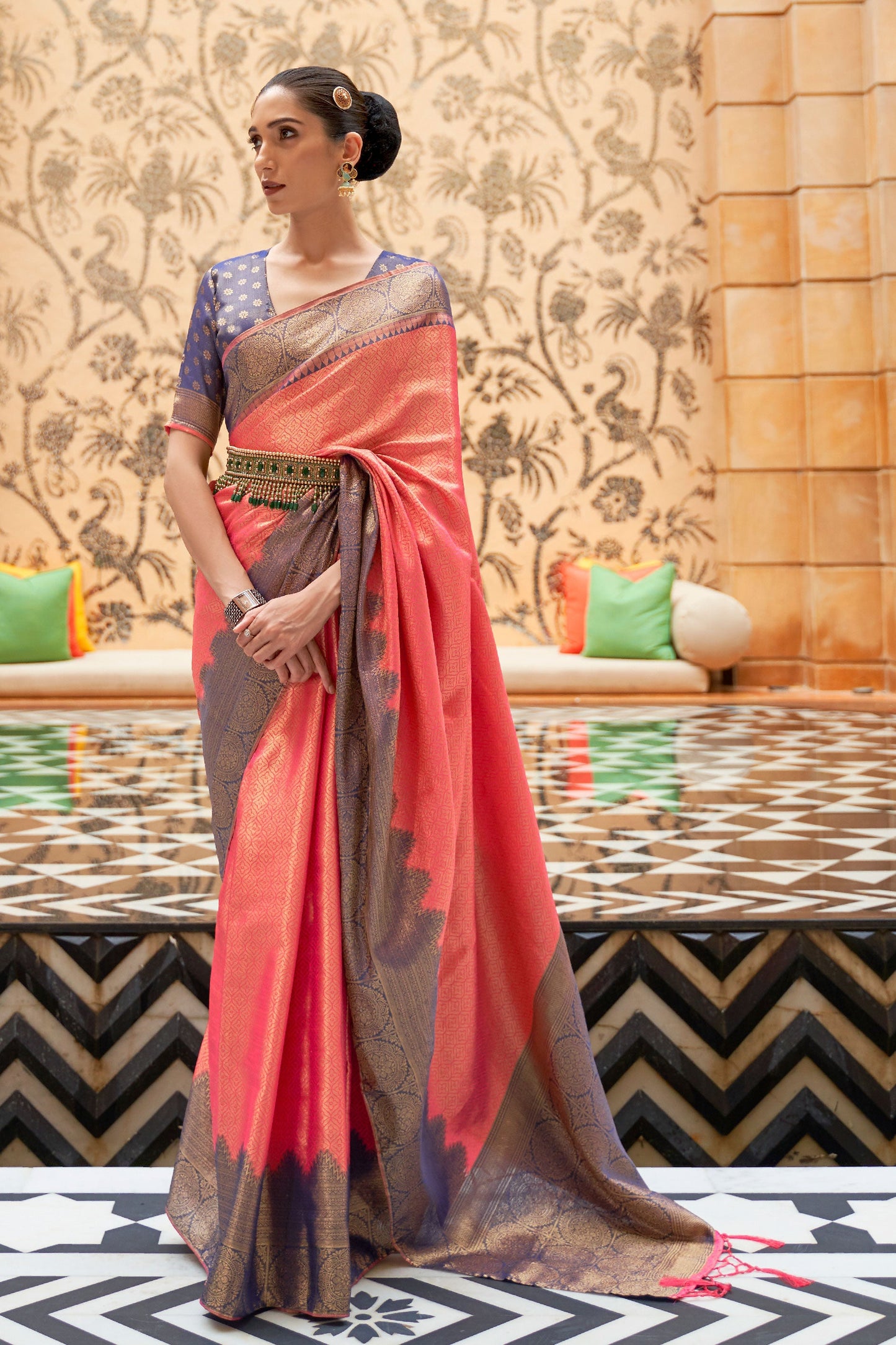 pink-woven-silk-saree-zb140091_1_SareeButa.com