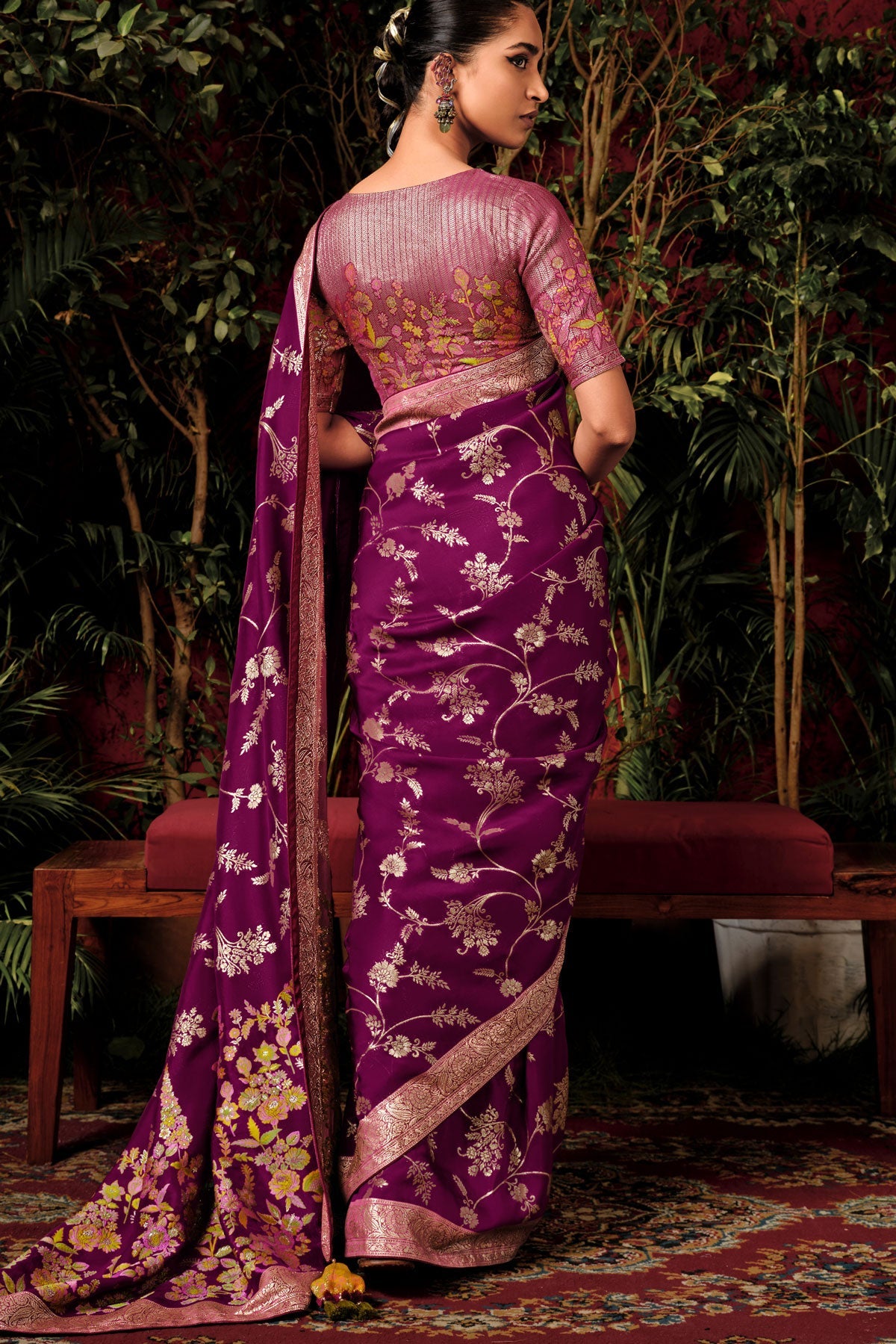 Purple Silk Saree-ZB130246-3