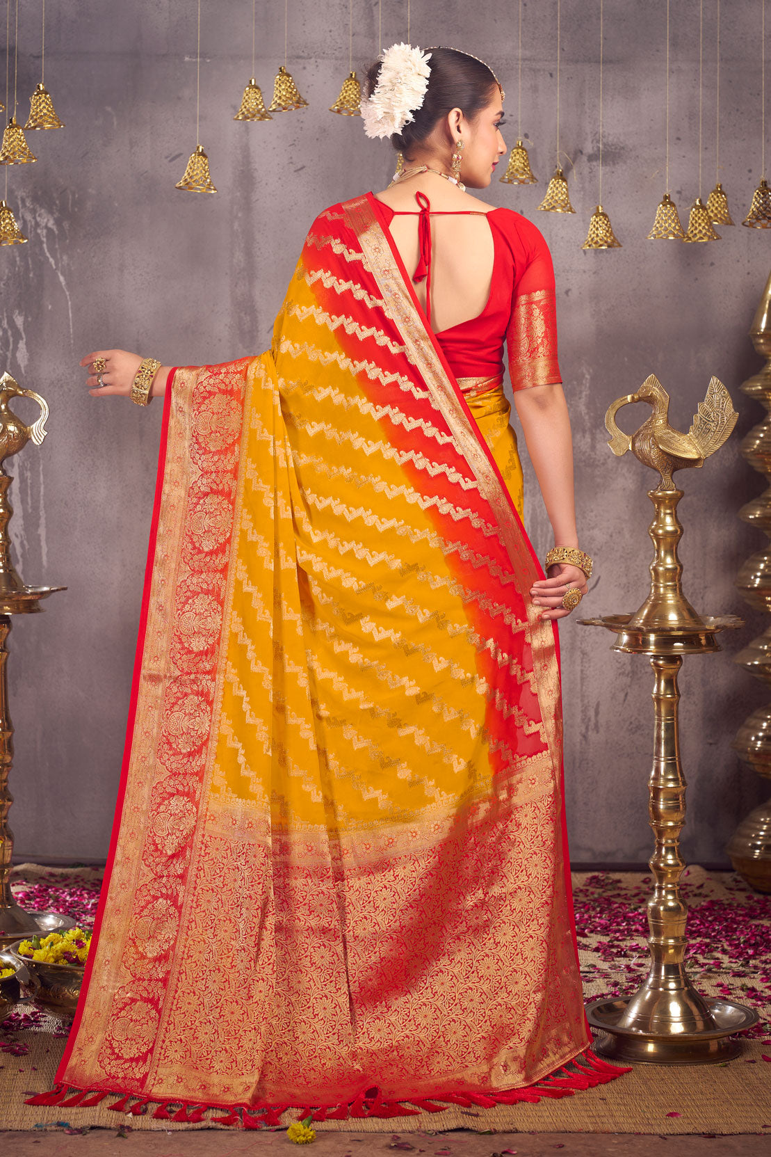 yellow-georgette-banarasi-saree-zb130291_2_SareeButa.com