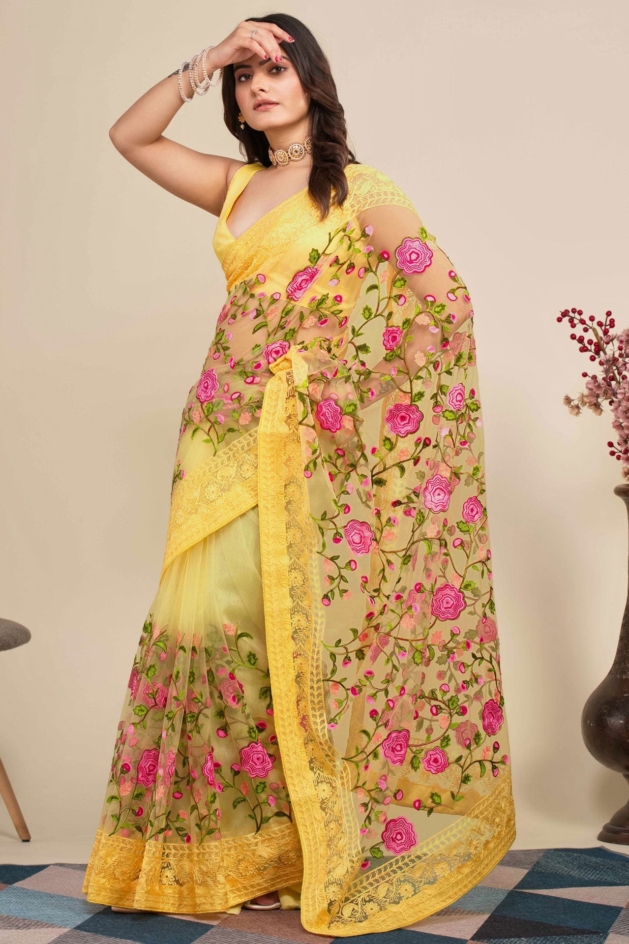 yellow-net-saree-zb130419_3_SareeButa.com