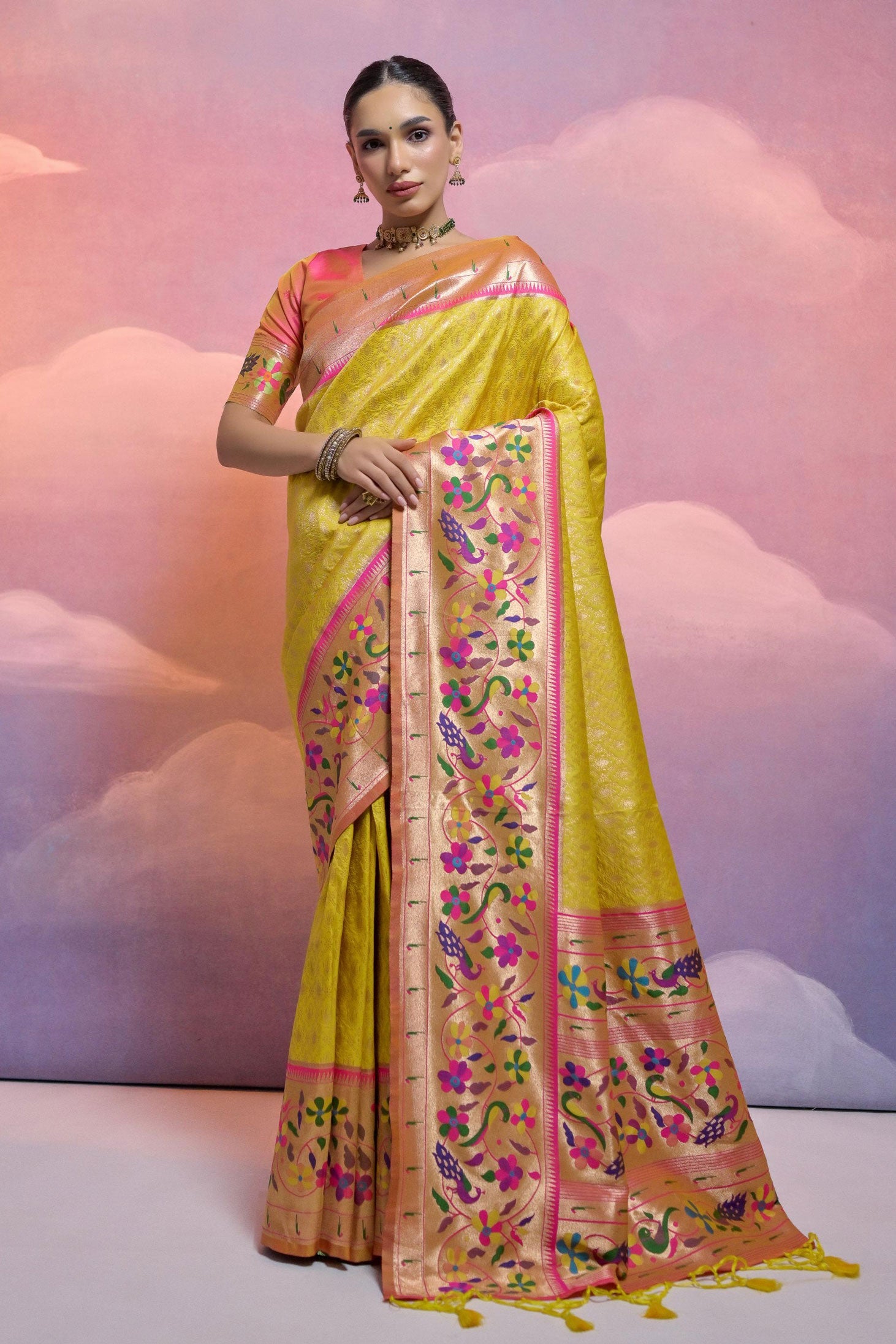 yellow-paithani-silk-saree-zb130286_1_SareeButa.com